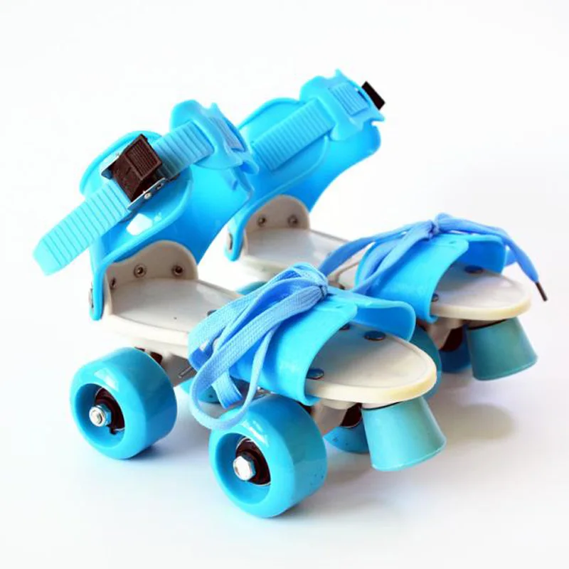 

New Children Two Lines Roller Skates Double Row 4 Wheel Skating Shoes Adjustable Size Sliding Slalom Inline Skates Gifts For Kid