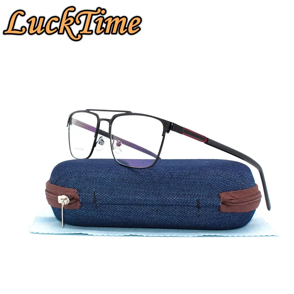 LuckTime Модные мужские оправы для очков из сплава Ретро Металлические Очки