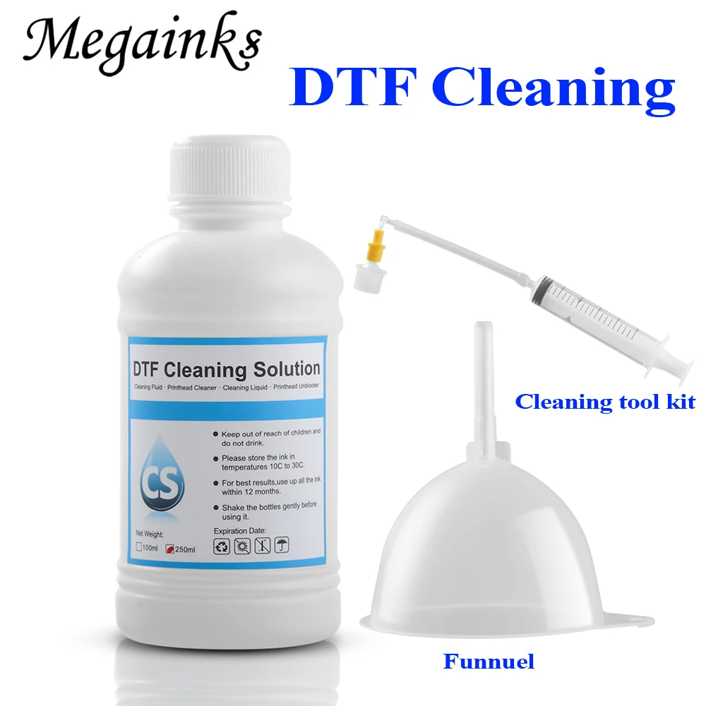 

250ML DTF cleaning Liquid for Epson DX3 DX4 DX5 DX7 DX9 for Epson L1800 L805 L800 1390 I3200 DTF ink(textile ink)cleaning