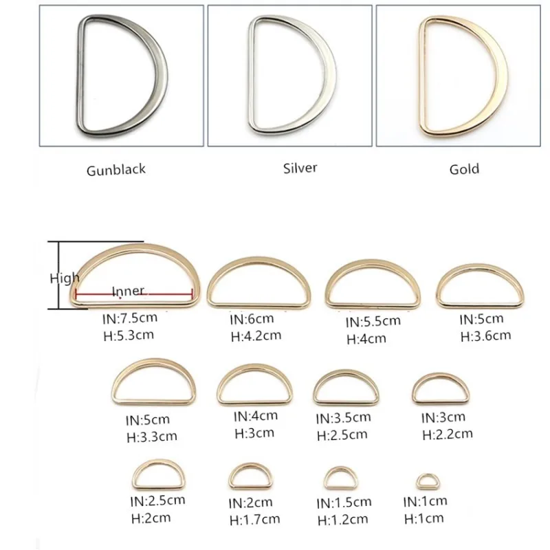 50 шт. высококачественные металлические пряжки D образные кольца|Пряжки и крючки| |