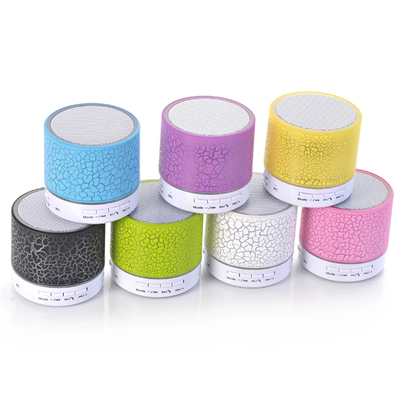 Bluetooth колонки мини портативный беспроводной громкоговоритель Crack LED TF карта FM USB