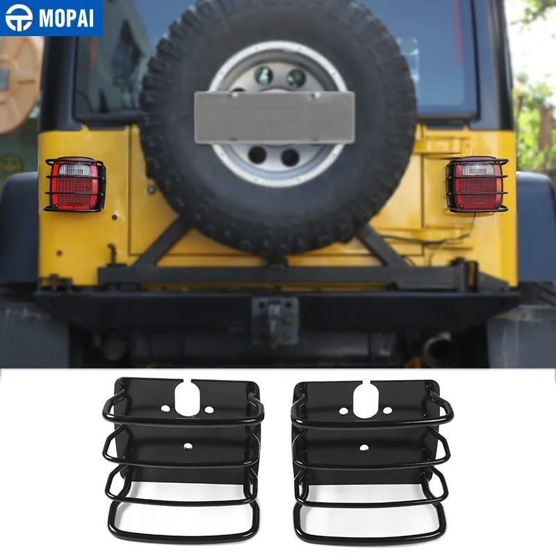 Капоты фар MOPAI для Jeep Wrangler 1997 2006 защитная крышка заднего фонаря TJ автомобильные