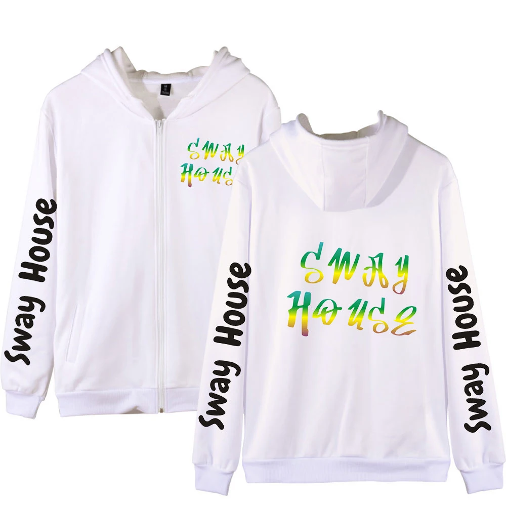Худи на молнии в стиле хип-хоп для отдыха с принтом | Мужская одежда