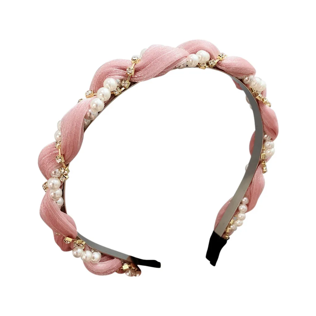 Fashion Wide Diamond Pearl Hairband Womens Hair Head Hoop Girls Headband Classic Adult Chic Elegant Bands |