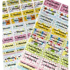 Бесплатная доставка, персонализированные наклейки с именем, водонепроницаемая школьная наклейка, многоцелевая цветная многоцветная наклейка, бесплатная доставка