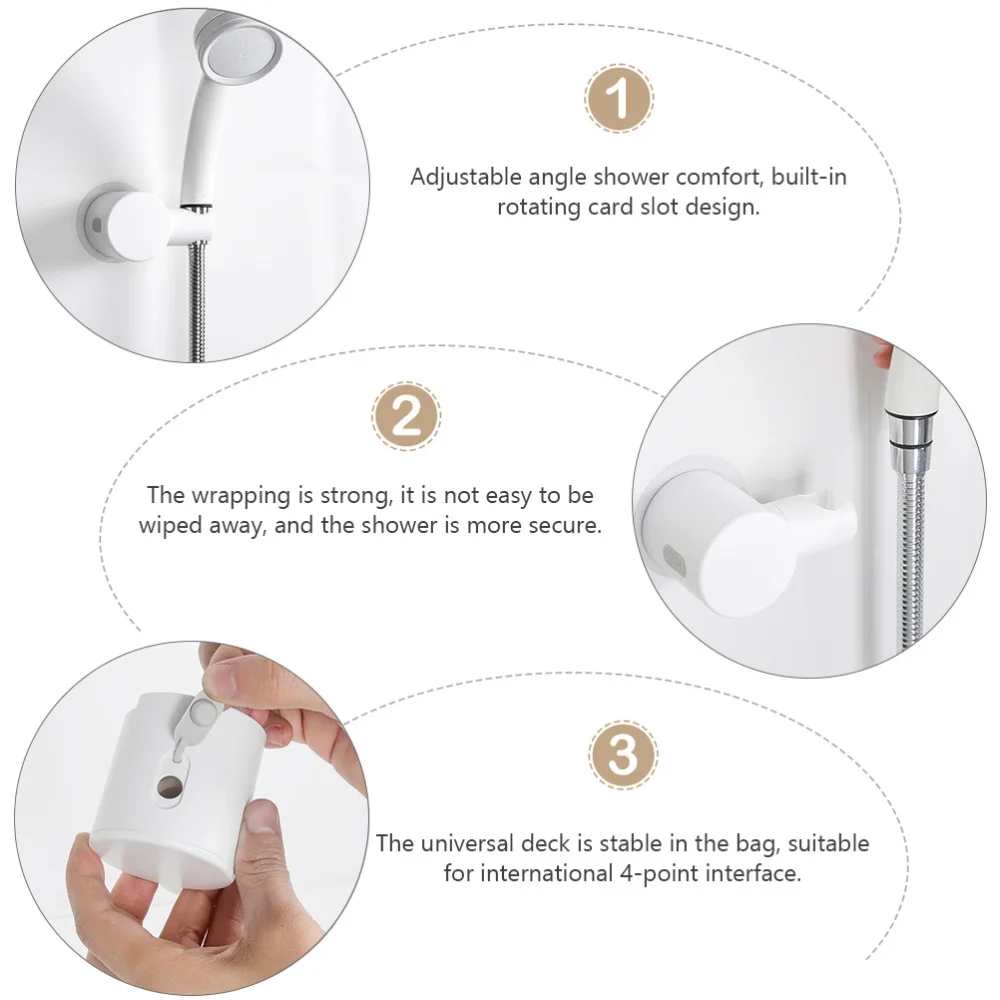 

1pc Holders Punch-Free Shower Bracket Bathroom Supply (White)