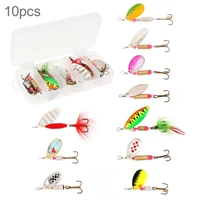 10pcslot wobbler fishing spoon baits 4g 8g metal fishing spinner lure spinnerbait artificial with box