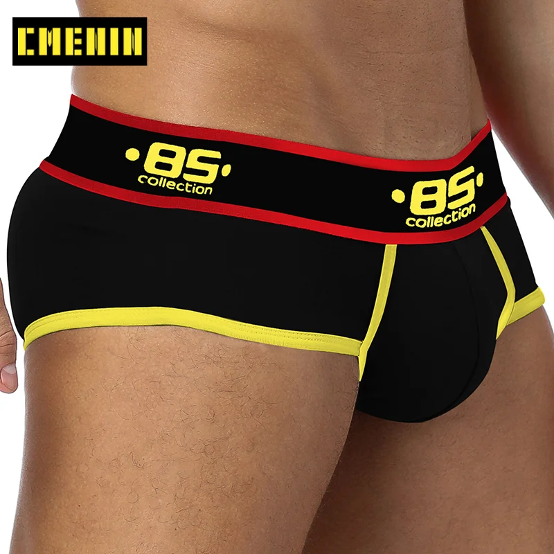 Трусы брифы мужские хлопковые удобные шорты пикантное нижнее белье для геев