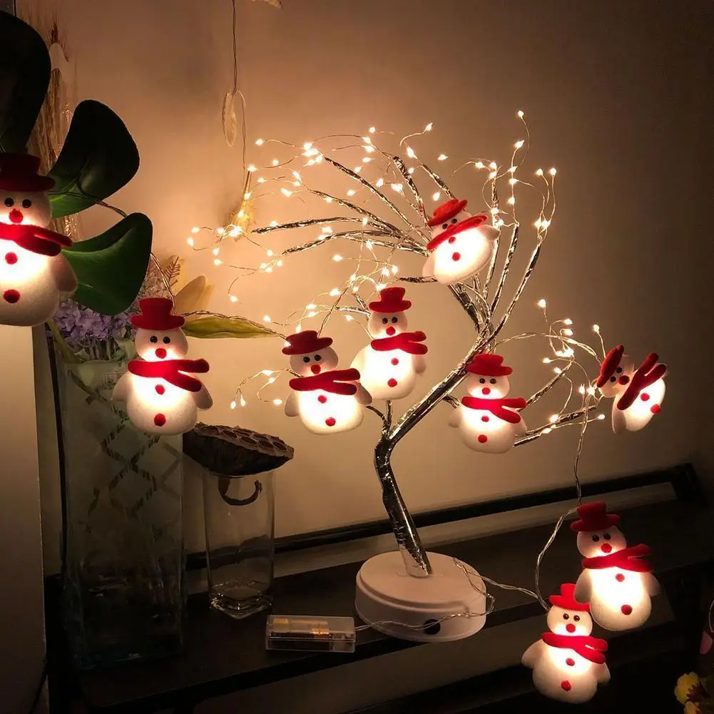 

Christmas LED Snowman Light String Christmas Tree Decoration Light Party Accessories Decoration Pendant Holiday B5Q0