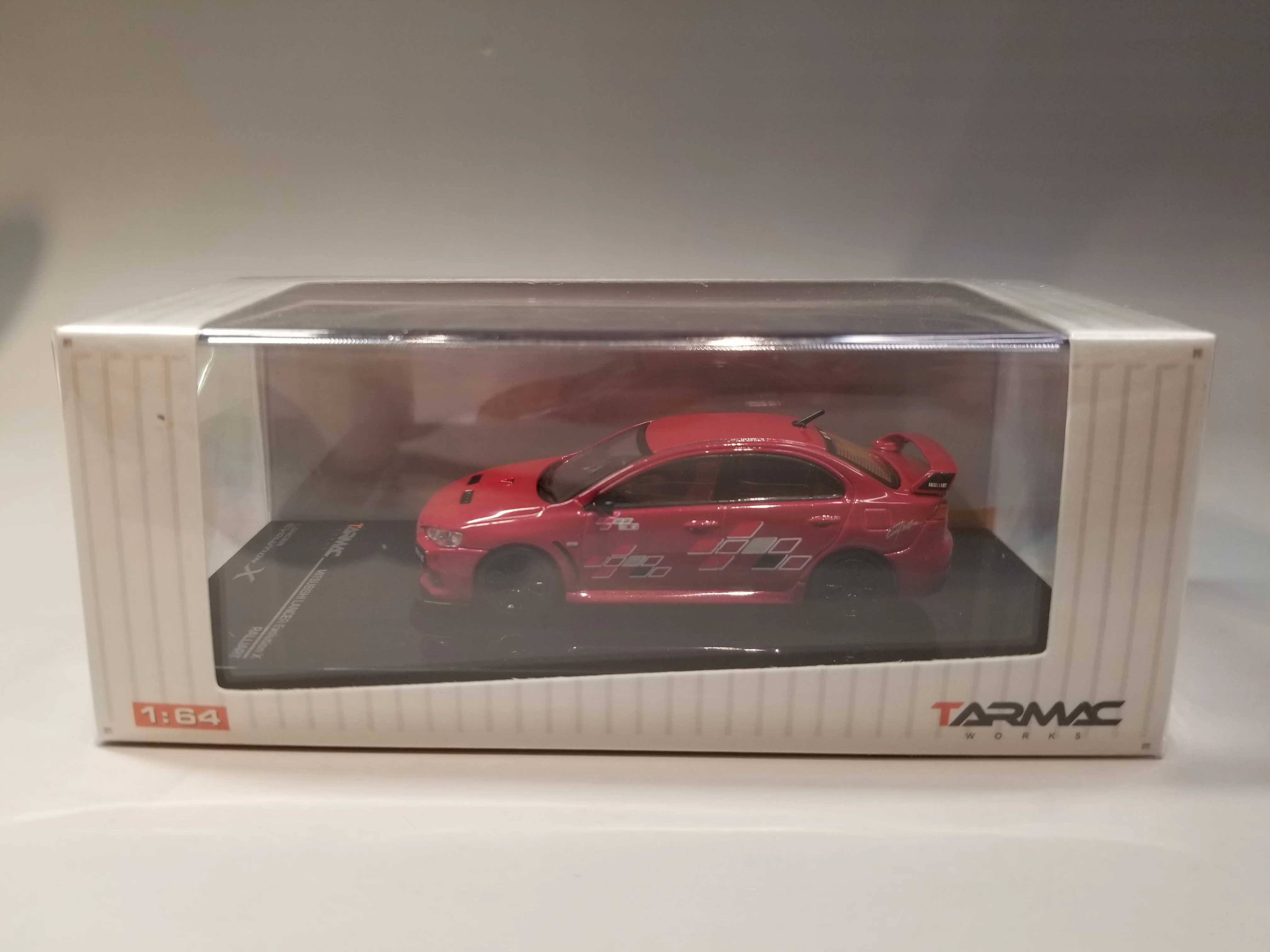 

Tarmac Works 1/64 Mitsubishi Lancer Evolution X Ralliart T64-004-RER Die Cast Model Car Collection Limited