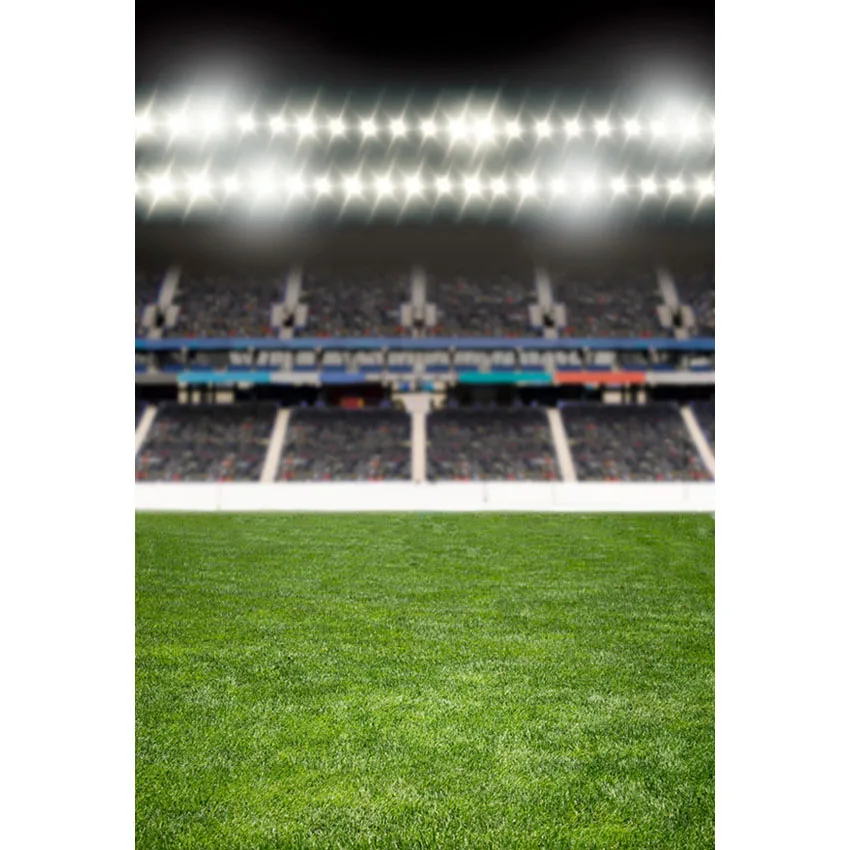 

5x7ft Soccer Field White Spotlight Stadium Crowd Custom Photo Studio Background Backdrop Vinyl 220cm x 150cm