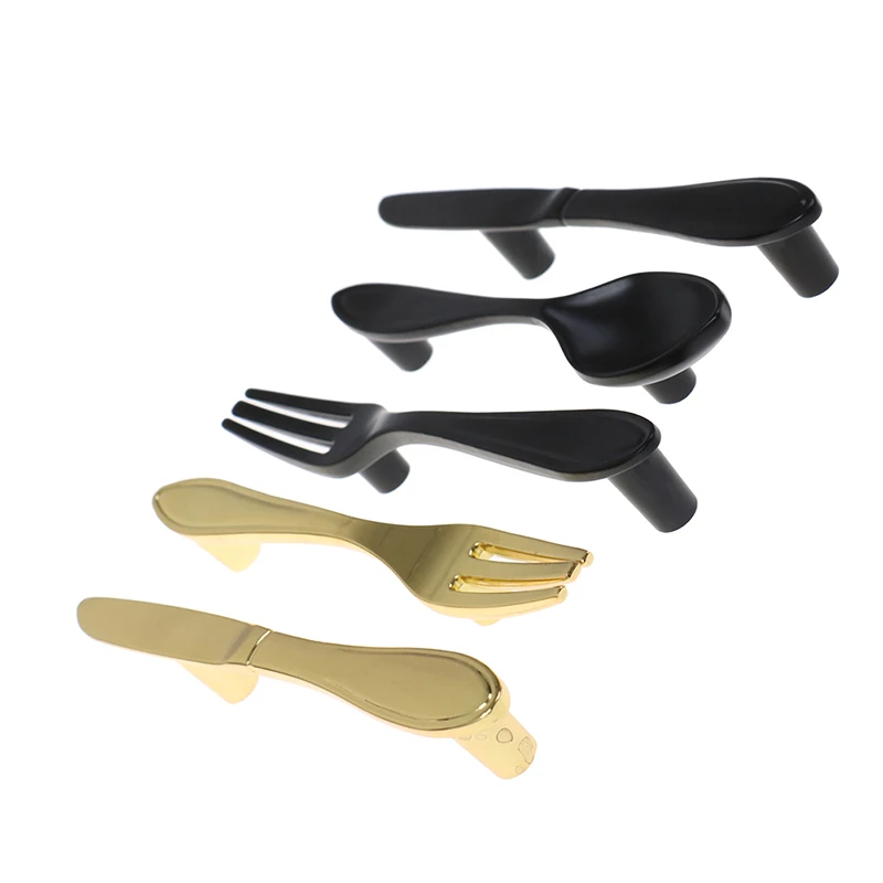 

New Selling Creative Kitchen Cabinet Pull Handles Drawer Hardware Knobs Door Knob Pulls Knife Spoon Fork Design