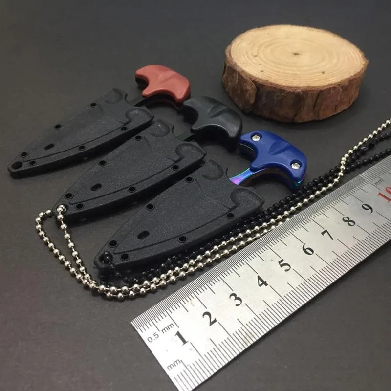 

1pc Multifunctional Outdoor Camping Survival Tactical Knives Pocket Knife Hanging Necklace Knives Tool