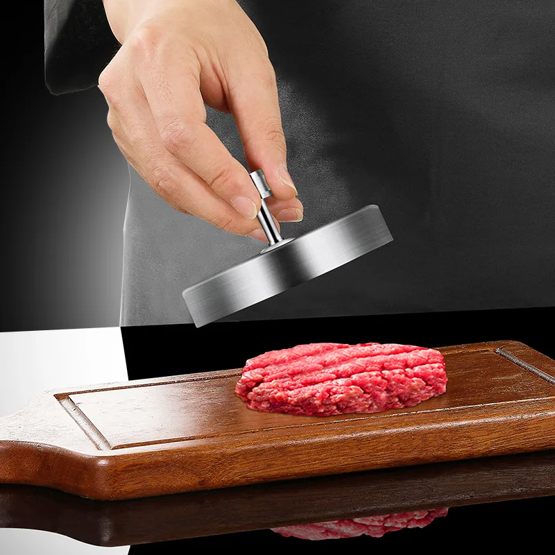 Круглый пресс для мяса гамбургеров из нержавеющей стали говядины гриля бургеров