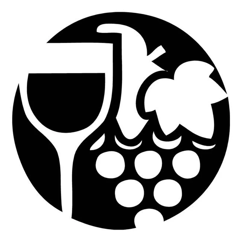 Автомобильные наклейки Винные бокалы и кольца винограда модные автомобильные