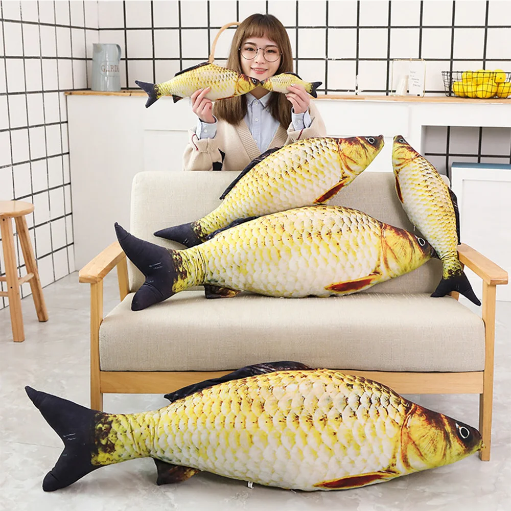 1 шт. моделирование животных Карп Мягкие плюшевые рыбы игрушки Подушка