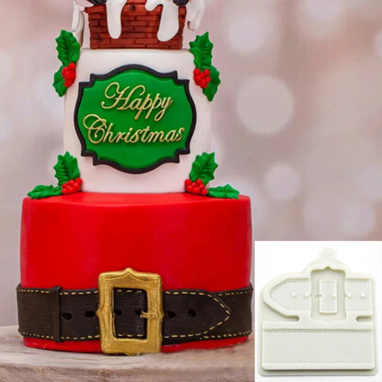 Пояс Санты силиконовая форма для Рождественского торта украшение костюма