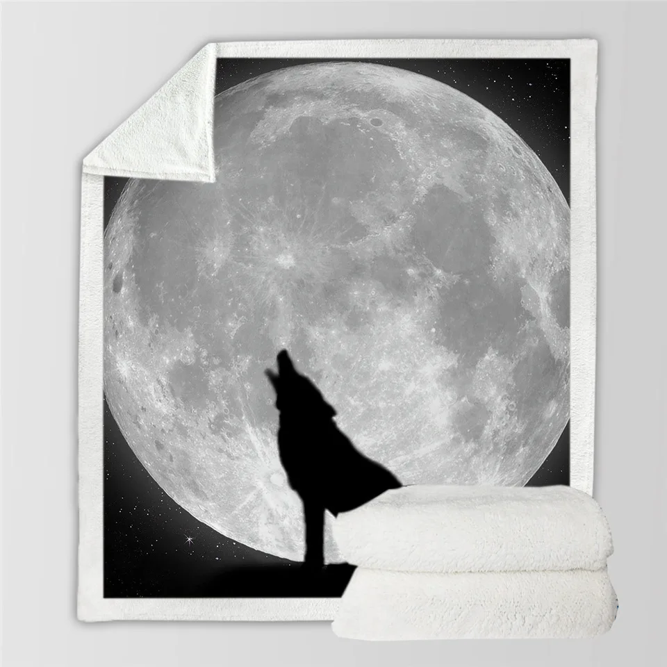 Волк воин по Sunima арт кровати Одеяло мягкая подстежка на искусственном меху