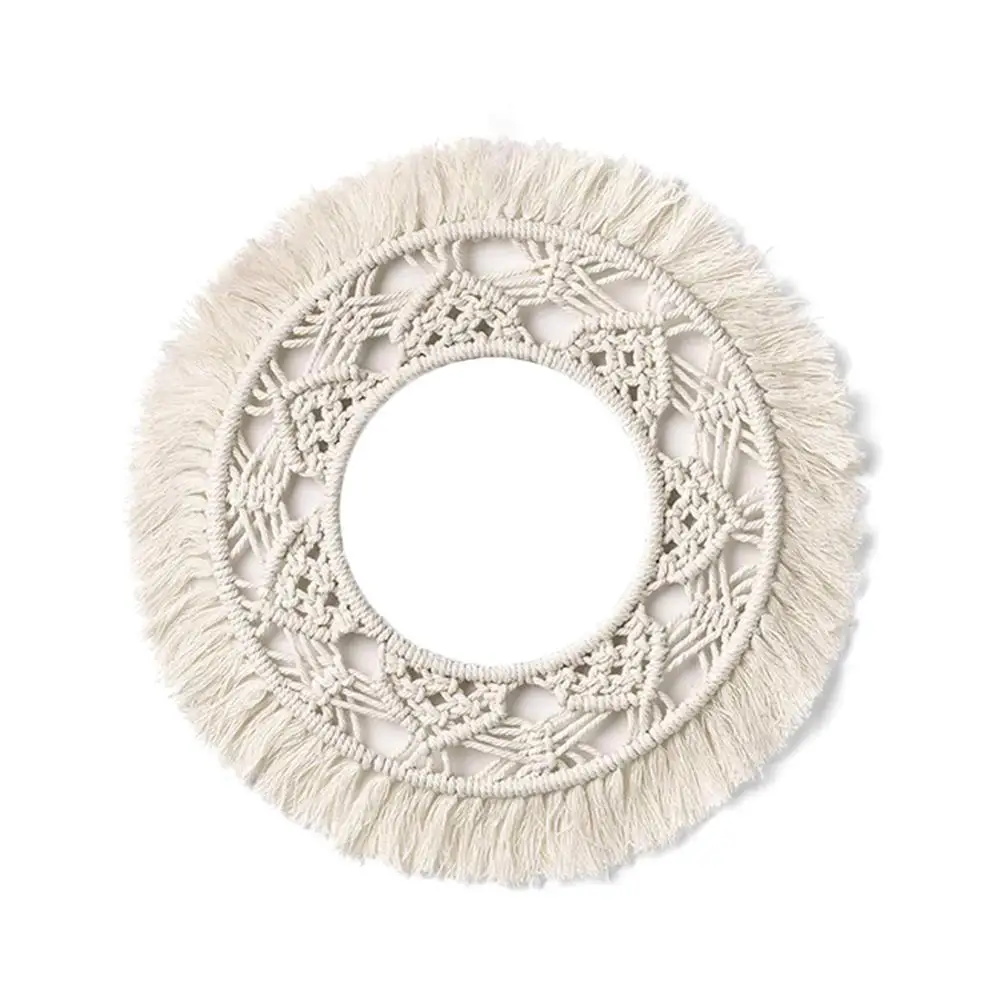 Круглый Гобелен макраме настенный гобелен ручной работы для украшения дома