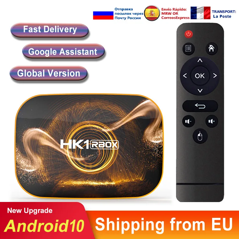 ТВ приставка Android 10 HK1 RBOX RK3318 4k двойной Wifi медиаплеер Смарт приставки