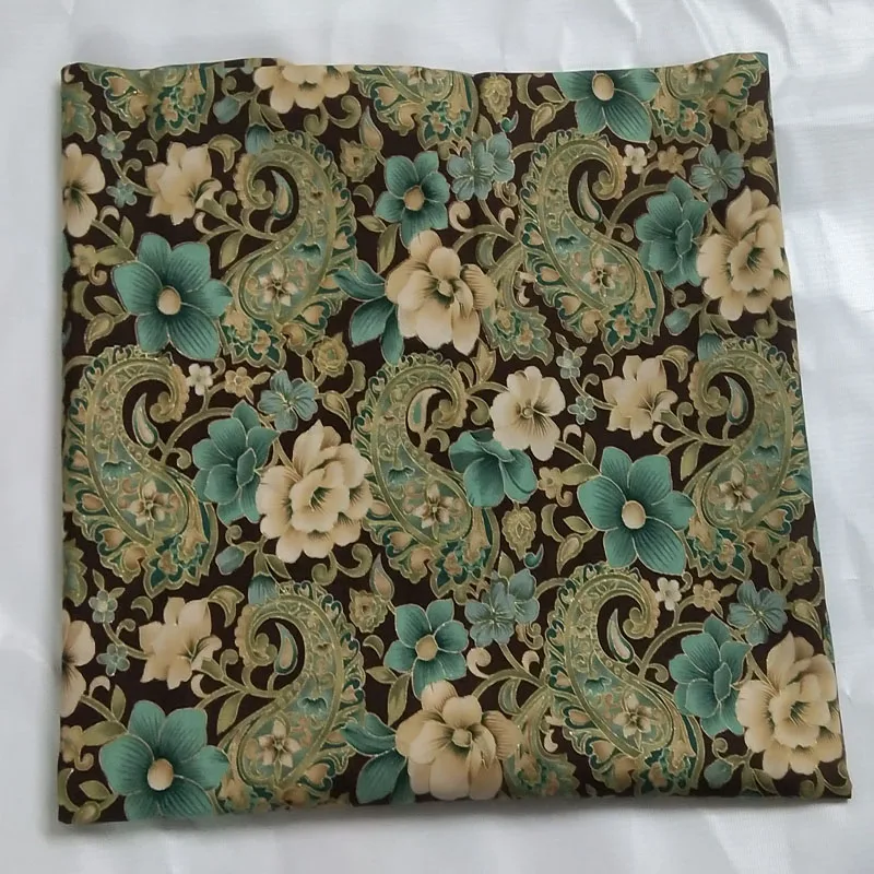 50x105 см Золотое Тиснение блеск удачливый Ruyi цветочный принт на хлопчатобумажной