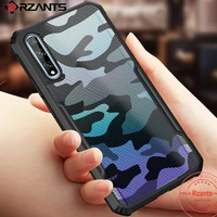 rzants for huawei y5p y6p y8p case hard camouflage beetle shockproof slim crystal clear cover funda casing