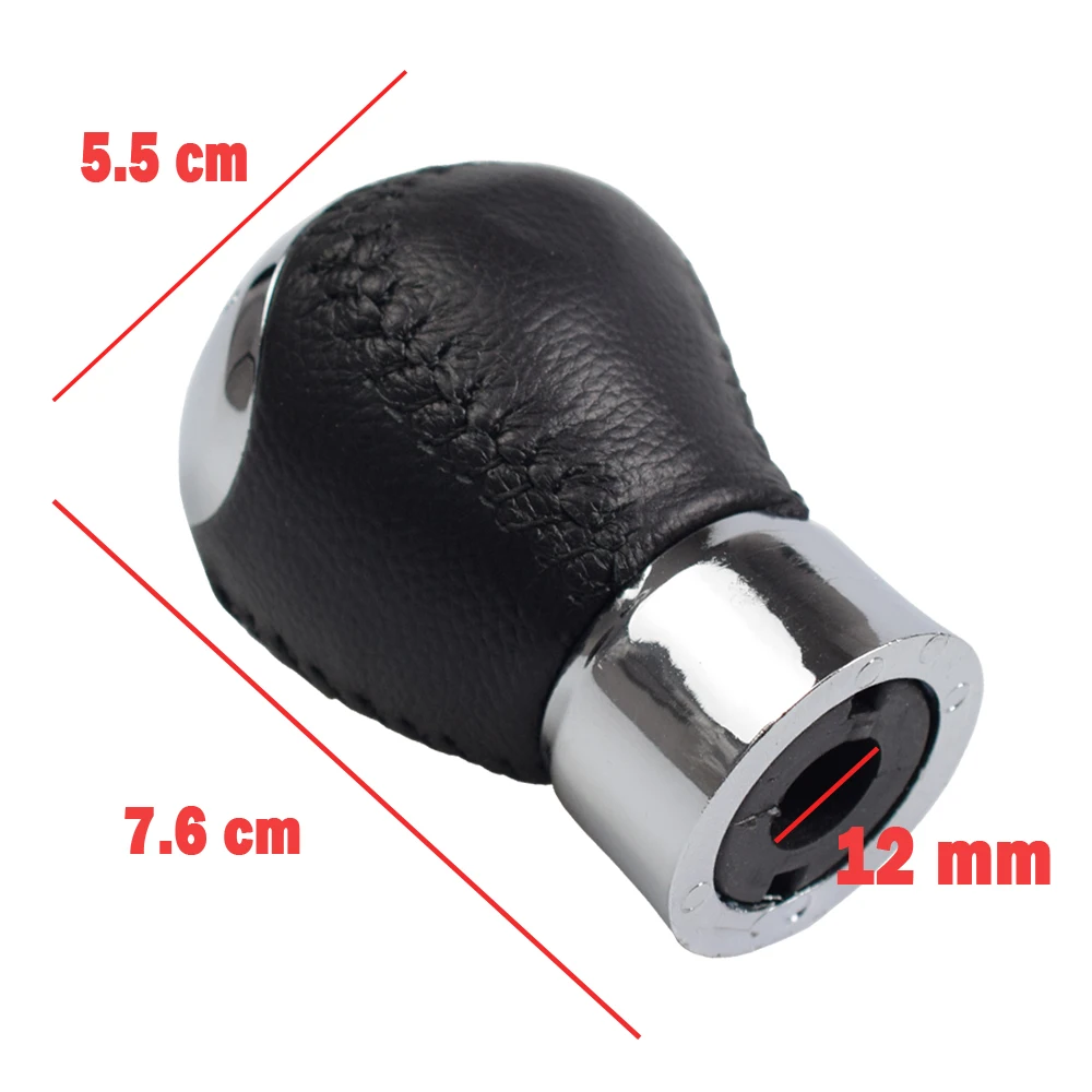 

Fit For MAZDA PREMACY CP 1999-2005 ABS Leather Chrome Manual Gear Shift Knob Lever Stick Handle Head Handball Car Styling