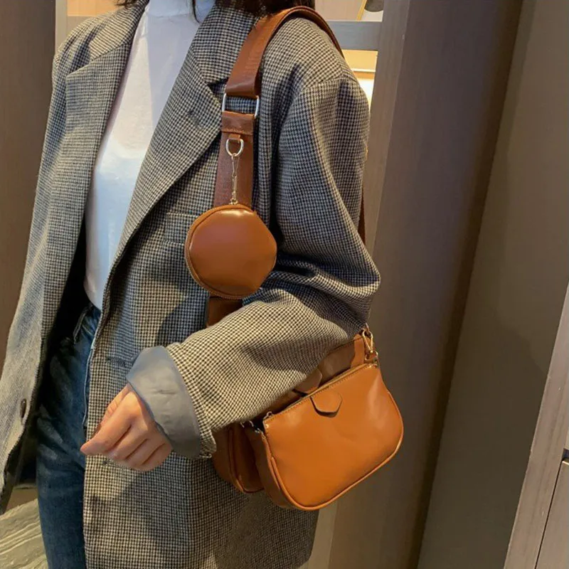 3 шт. сумки через плечо для женщин сумка почтальона роскошные широкий плечевой