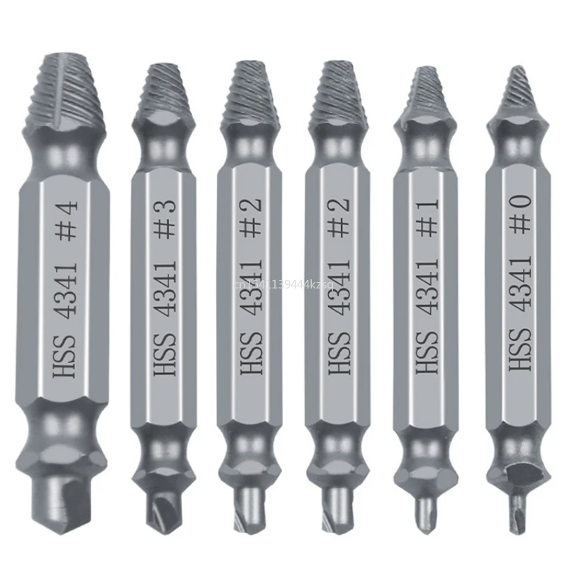 

6pcs Damaged Screw Extractor Drill Bit Set Easily Take Out Broken Screw,Bolt Remover Stripped Screws Extractor Demolition Tools