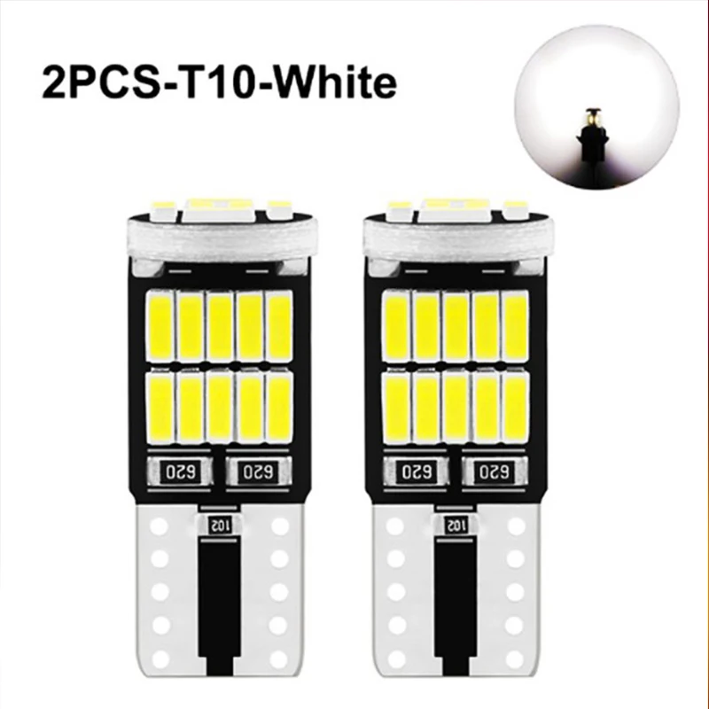 2/10 шт. светодиодные лампы t10 w5w canbus для декодирования сигнала 168 194 4014 26smd |