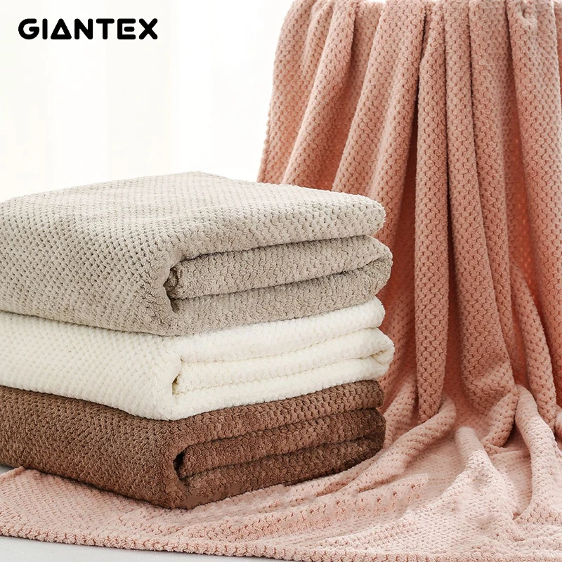 Giantex 90X180 банное полотенце для всего тела микрофибра взрослых пляжное клетчатое