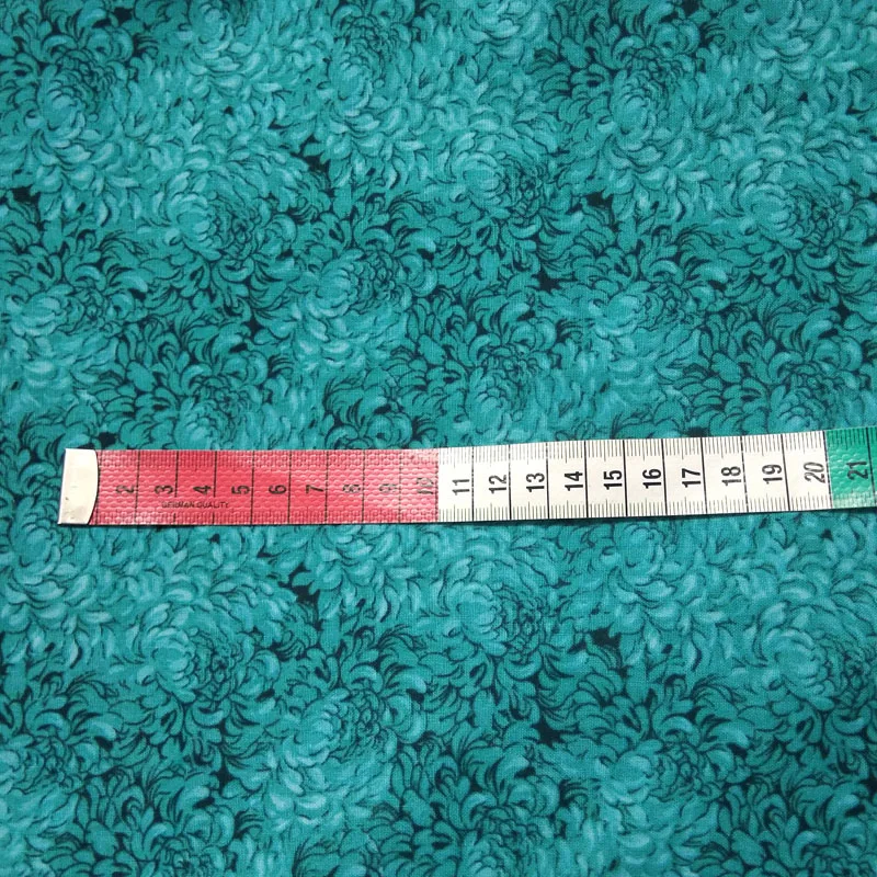 Изящная синяя Цветущая Хризантема с цветочным принтом хлопковая ткань 50x105 см