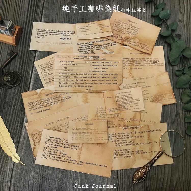 

16 шт./упак. Винтаж старый принт Бумага Offee окрашивания наклейка, сделай сам, Скрапбукинг альбом мусор Журнал Планировщик декоративные наклей...