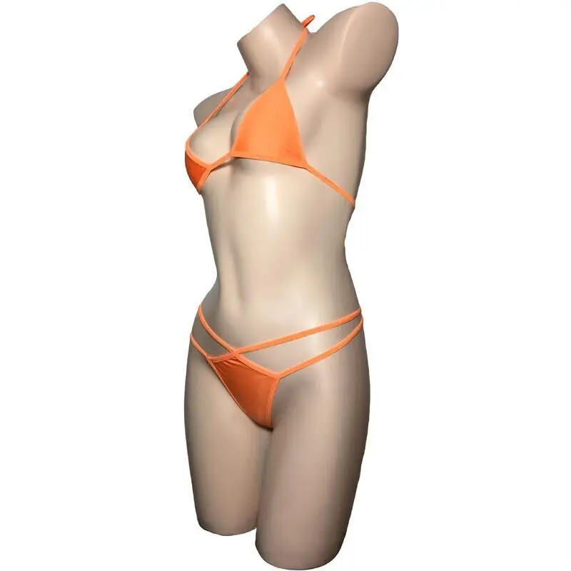 Сексуальные женские оранжевые бриджи из спандекса бюстгальтер на бретельках