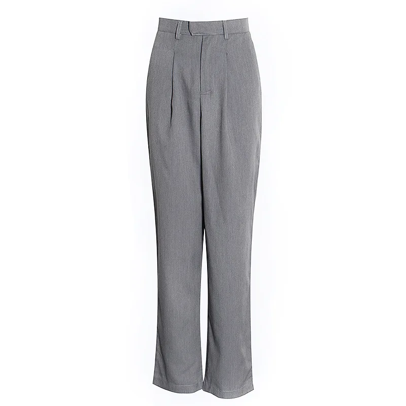 

Summer high waist sag slimming gray Joker casual feet loose fashion suit mop pants ladies tide