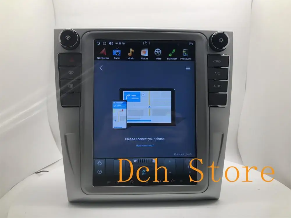 Автомобильный DVD плеер Tesla Style с экраном 10 4 дюйма большим вертикальным Android 9 0 GPS
