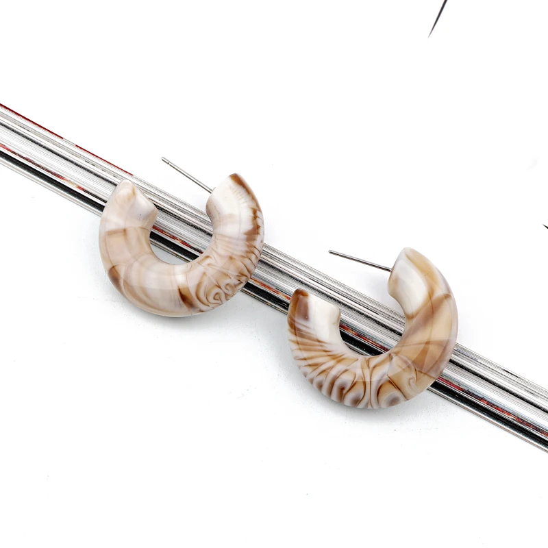 6pcs Modern Grey Resin Earring Base Charms Connector Findings DIY Fashion Dangle Ear Drop Jewelry Accessories C212 - купить по