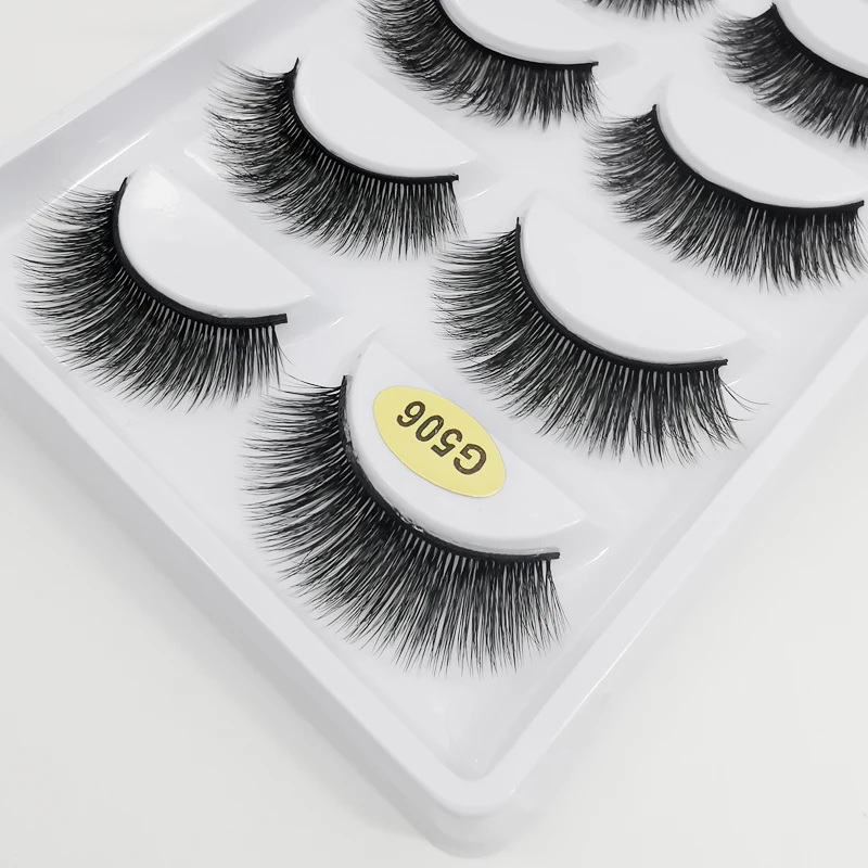 5 пар объемных накладных ресниц эффектные пушистые ресницы Толстые Длинные