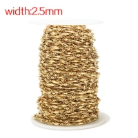 top quality 1m2m5m10m gold tone stainless steel chain solid chains for diy jewelry necklace bracelet making findings
