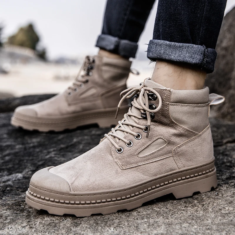 Ботинки мужские из натуральной кожи Повседневная Уличная водонепроницаемая