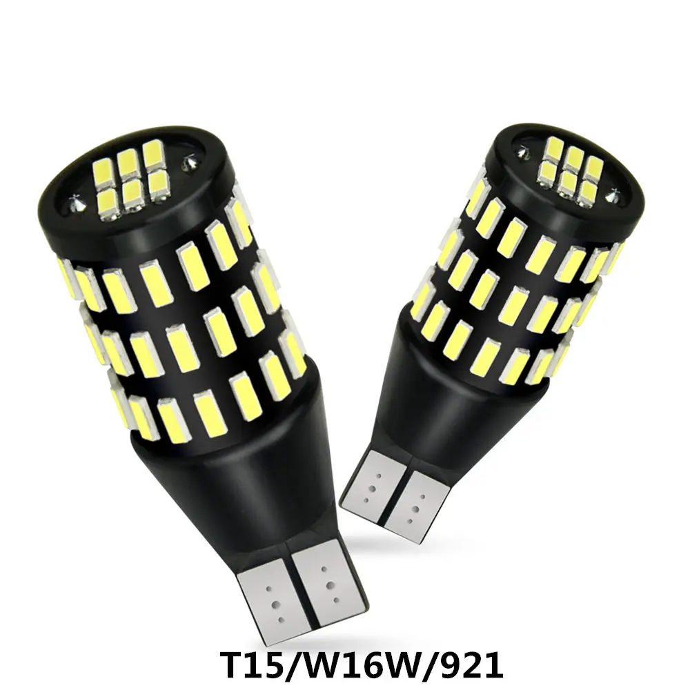 T15 W16W AUXITO 1156 P21W BA15S Автомобильный светодиодный задний фонарь лампа W16W 921 T15 авто лампы резервного копирования для Renault Duster Megane 2 3 Logan Clio Fluence - Испускаемый цвет: T15 W16W