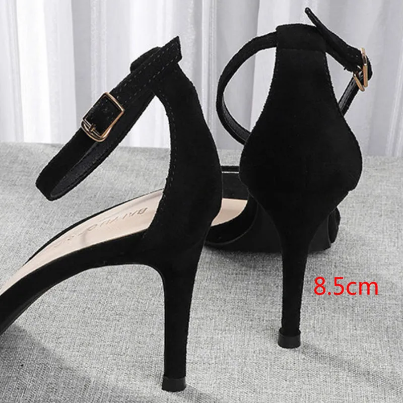 Женские босоножки Коллекция 2021 года Сезон лето Однотонные туфли на высоком