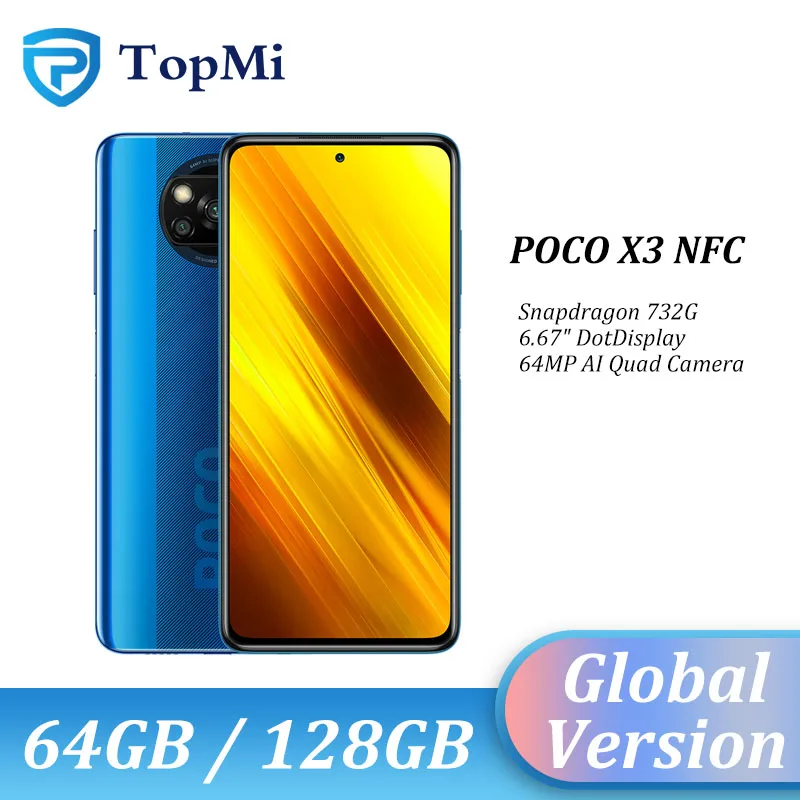 Новинка 2020 телефон Xiaomi POCO X3 NFC 6 ГБ 64 Гб/128 Snapdragon 732G камера мп 5160 мАч 33 Вт 67 дюйма