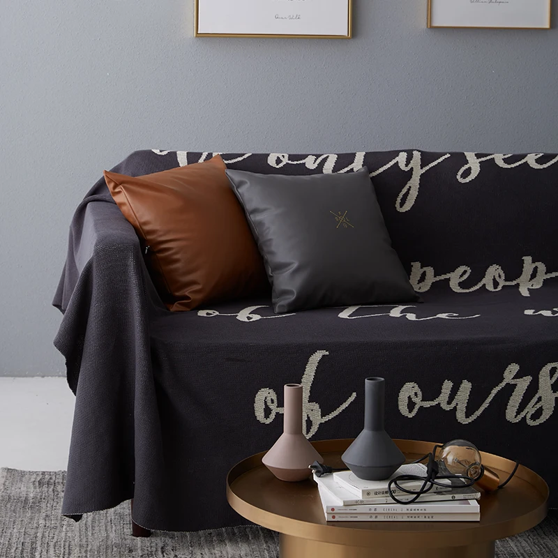 Одеяло в скандинавском стиле простой чехол для дивана одеяло трикотажное