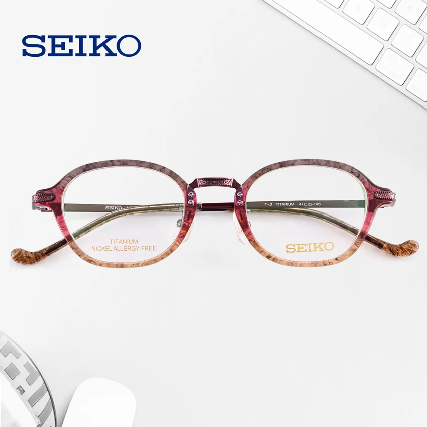 SEIKO титановые очки оправа для очков женские дизайнерские оптические прозрачные линзы оправа маленькие женские очки по рецепту HC3019
