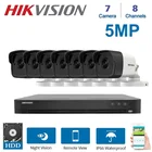 Камера видеонаблюдения Hikvision, камера ночного видения 4 в 1, 8 каналов, камера видеонаблюдения с функцией ночного видения, 7 шт., CVITVIAHDCVBS, 5 Мп