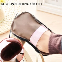 2 pcs portable faux wool shoe gloves polishing shoes leather shoes shoe polish polishing shoe wipe clothshoe accessories