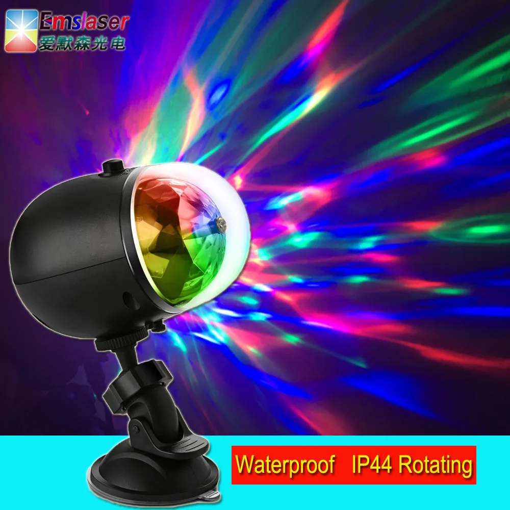 

LED Waterproof Car Light Rotating Color Crystal Magic Ball Disco Light Stage Effect Decoration Laser Projector For Home DJ Party