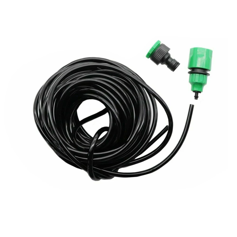 

1 Set Fog Nozzles Irrigation System Portable Misting Automatic Watering 10m Garden Hose Spray Head With 4/7mm Tee And Connector