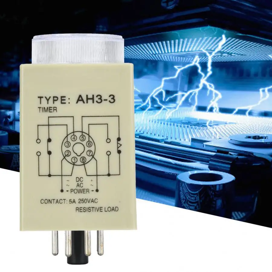 Реле времени постоянного тока 6S 8 контактов таймер din рейка метод для